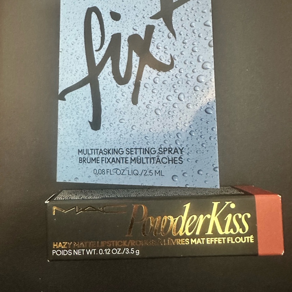 MAC Cosmetics Matte Lipstick in devoted to chili and mini fix it spray